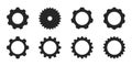 Simple cogwheel collection. Gear wheel vector icon set. Gears mechanism, progress, construction concept, or UI element Royalty Free Stock Photo