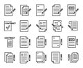 Simple collection of contract related line icons.