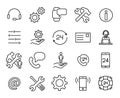 Simple collection of customer care related line icons. Royalty Free Stock Photo