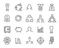 Simple collection of entrepreneurship related line icons.