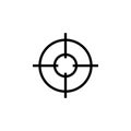 Simple collimator sight crosshairs icon