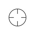 Simple collimator sight sniper scope crosshairs icon