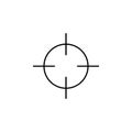 Simple collimator sight sniper scope crosshairs icon