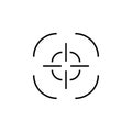 Simple collimator sight sniper scope crosshairs icon