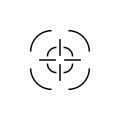 Simple collimator sight sniper scope crosshairs icon