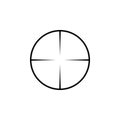 Simple collimator sight sniper scope crosshairs