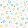 Simple color geometric seamless pattern.