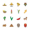 Mexico icon set