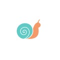 Simple color snail logo vector