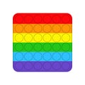 Simple colored antistress toy - pop it. Toy for fidgets, for relaxation. Anti stress game, colored square popit
