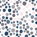 Simple colored pebble seamless pattern on white background