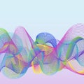 Simple Colorful Abstract Background with Wawe Lines.