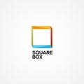 Simple Colorful Abstract Square Logo Sign Symbol Icon