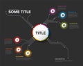 Simple Colorful Circular Infographic Design Template with six elements