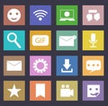 Simple colorful internet icons set. Universal internet icon to use in web and mobile UI, set of basic UI internet elements Royalty Free Stock Photo