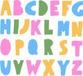 Simple colorful kids ABC alphabet Royalty Free Stock Photo