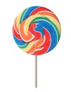 simple and colorful lollipop sweet candy. Royalty Free Stock Photo