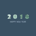 Simple Colorful New Year Card, Cover or Background Design Template - 2018 Royalty Free Stock Photo