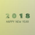 Simple Colorful New Year Card, Cover or Background Design Template - 2018 Royalty Free Stock Photo