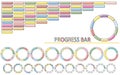 Simple, colorful progress bar and infographic