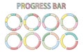 Simple, colorful progress bar and infographic