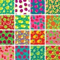 Simple colorful seamless patterns