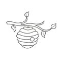 Simple coloring page. Coloring book for children, Bee hive