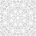 Simple coloring page for kids and adults. Symmetric geometric ornament for coloring.