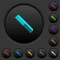 Simple comb dark push buttons with color icons