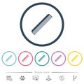 Simple comb flat color icons in round outlines