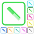 Simple comb vivid colored flat icons