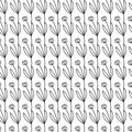 Simple combinable seamless patterns. tulip flower botanical floral hand drawn lineart elements dots spots, monochrome black and