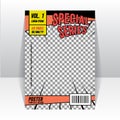 Simple comic magazine front page layout template design Royalty Free Stock Photo