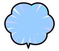 Simple comic speech bubble speech bubble cloud shape Royalty Free Stock Photo