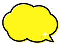 Simple comic speech bubble speech bubble colorful cloud shape Royalty Free Stock Photo