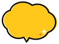 Simple comic speech bubble speech bubble colorful cloud shape Royalty Free Stock Photo