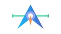 Simple Compass Icon for Navigation and Direction, vector design Generative AI Royalty Free Stock Photo