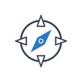 Simple Compass Icon Royalty Free Stock Photo