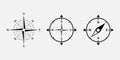 simple compass illustration with clear lines