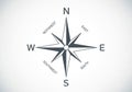 A simple compass rose design featuring Royalty Free Stock Photo