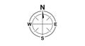 Simple Compass Rose Icon Royalty Free Stock Photo