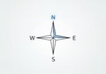 A simple compass rose illustration on a light background. It Royalty Free Stock Photo
