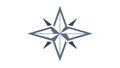Simple Compass Rose Navigation Direction Symbol, vector design Generative AI Royalty Free Stock Photo