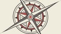 Simple Compass Rose Navigation Direction Vector Design Generative AI Royalty Free Stock Photo