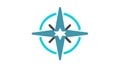 Simple Compass Star Icon for Direction & Wayfinding, vector design Generative AI Royalty Free Stock Photo
