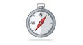 Compass vector illustration for navigation and direction finding with north south east west points design Royalty Free Stock Photo