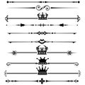 Rule lines decorative borders vintage Royalty Free Stock Photo