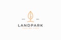 Simple Concept Land Park Natural Outdoor Business Logo