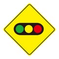 Simple and conspicuous traffic light illustration