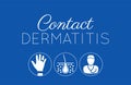 Simple Contact Dermatitis Background Illustration with Icons